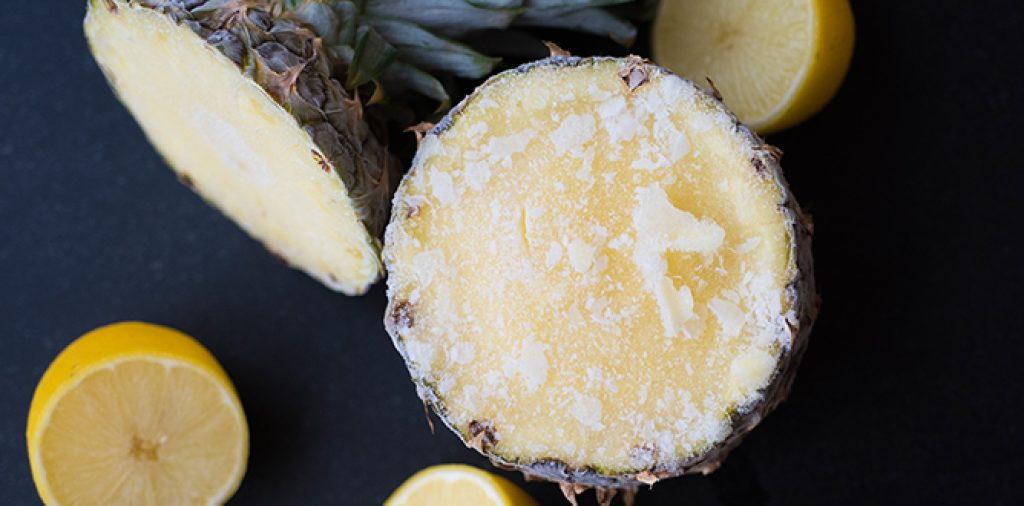Ananas och citonsorbet
