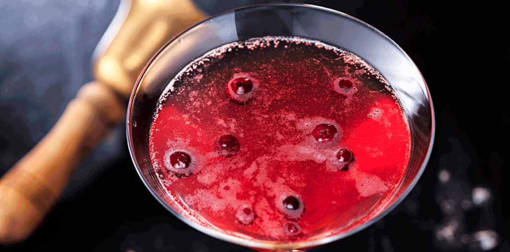 Cranberry winter fizz