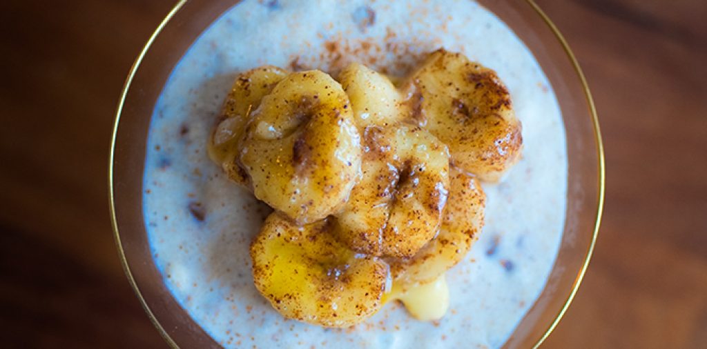 Glass med banan och kanel