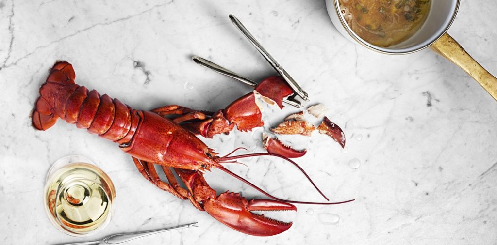 Hel hummer med brynt kapris-, dill- och citronkräm