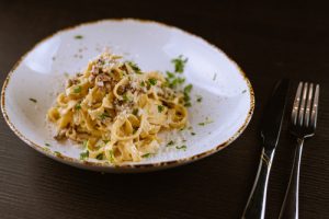 oxfilépasta med ädelost