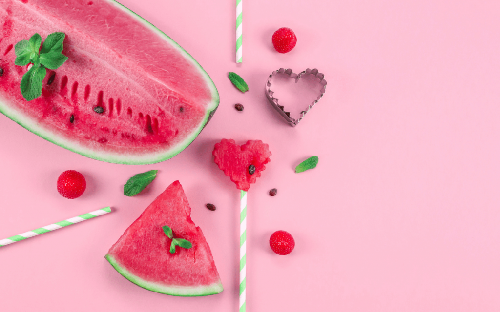 Melon och jordgubbsdrink