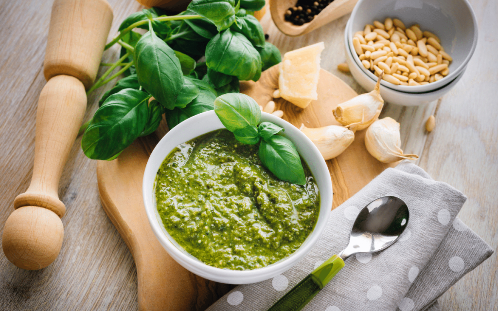 recept lax i ugn pesto