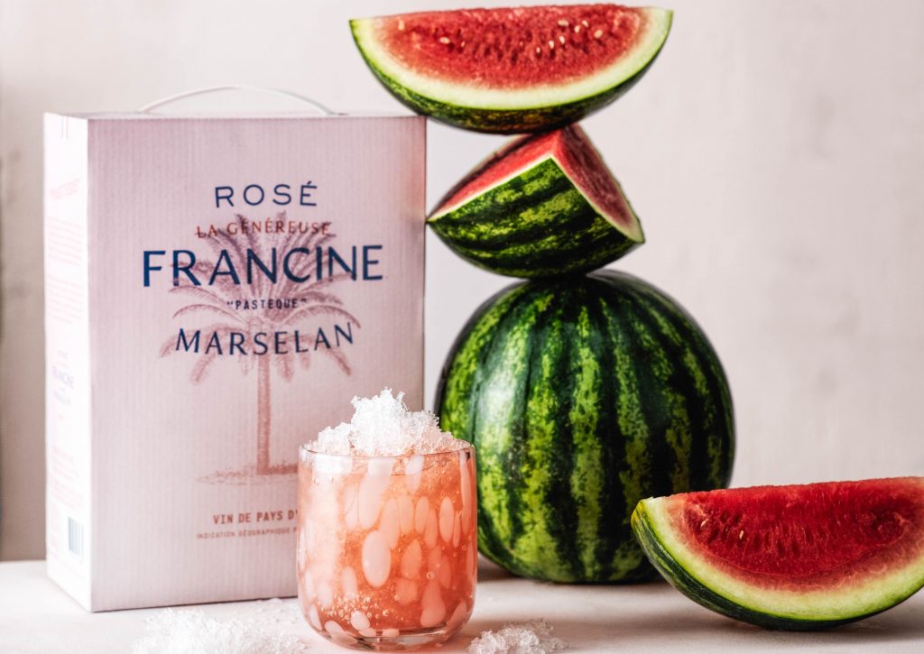 Rosé- och melonsangria