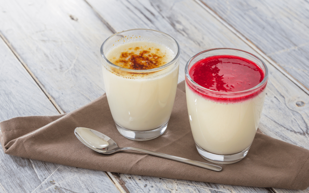 Pannacotta med saffran och vit choklad