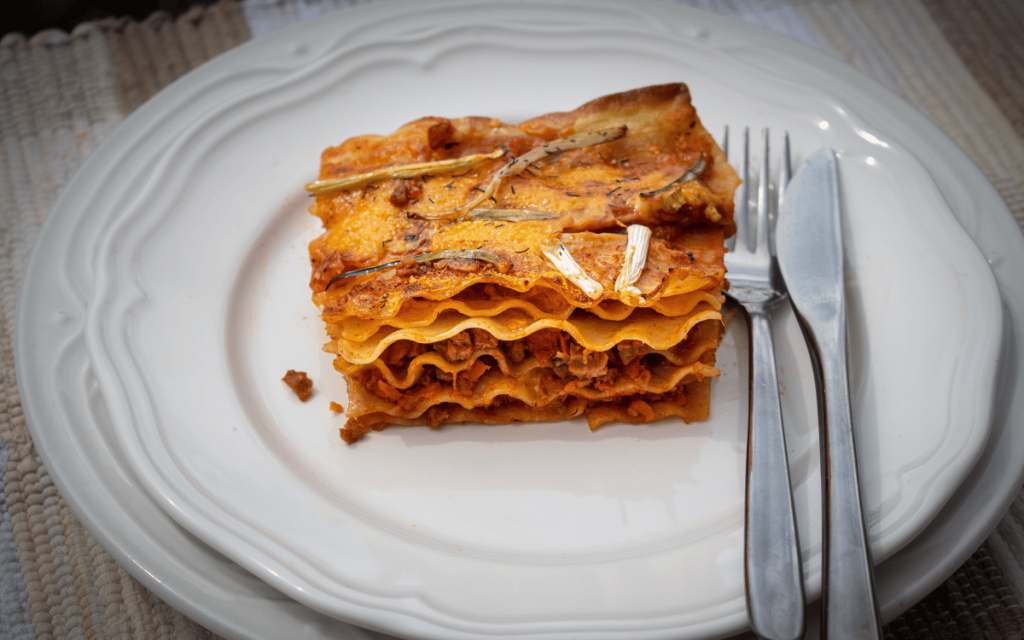 Vin till en vegetarisk lasagne