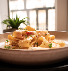 salsiccia pasta grädde vitt vin