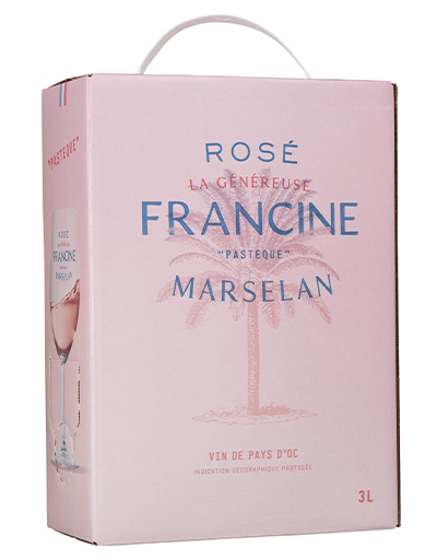 Rosévin på box