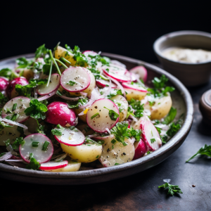 fransk potatissallad med rädisor
