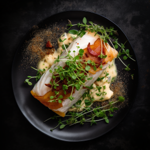 torskrygg med bacon och parmesan