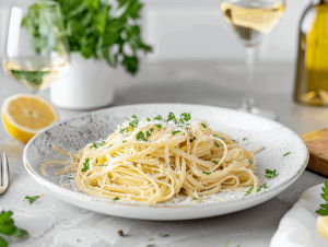 pasta med vitt vin