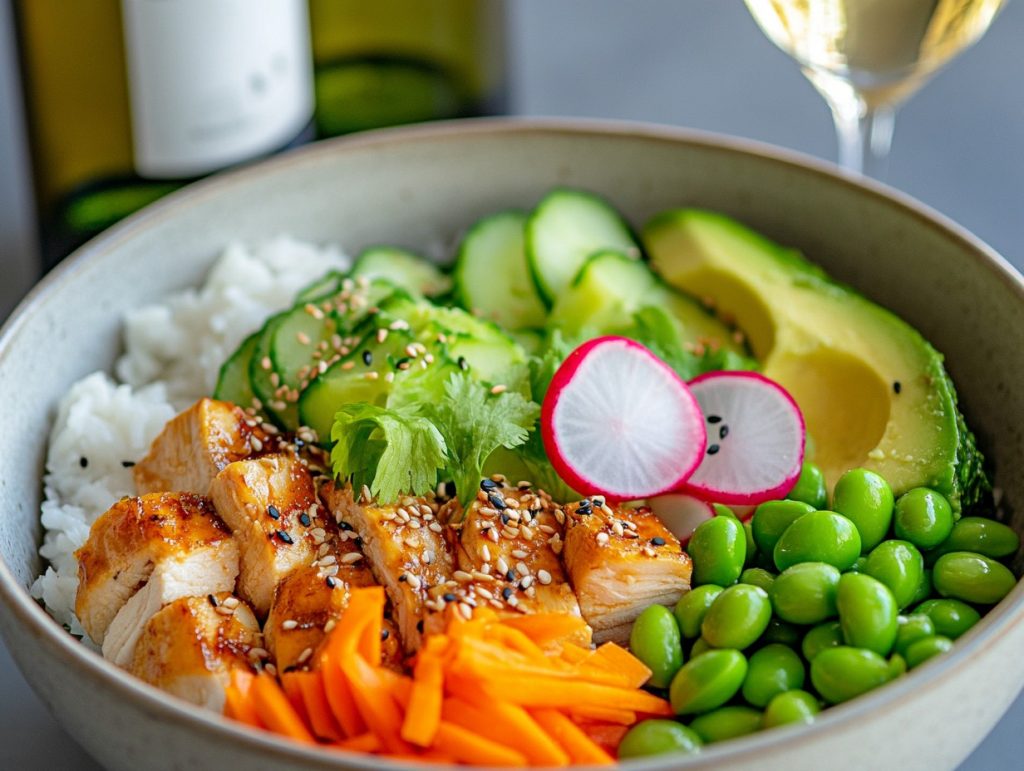 Poke bowl kyckling