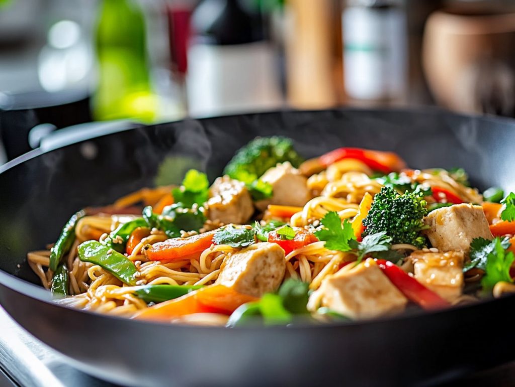 wok med nudlar