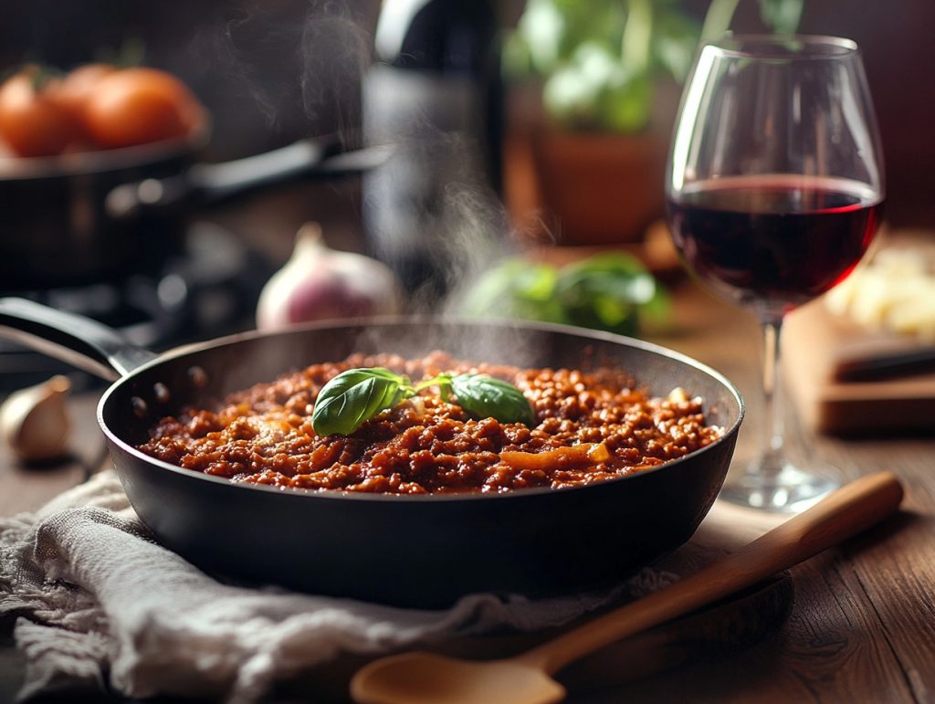 Köttfärssås och rödvin – en oslagbar kombination