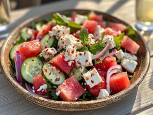 Sallad med vattenmelon